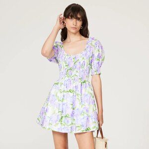 Hill House Home The Naia Nap Dress in Blue Hydrangea Cotton, Size M, NWT